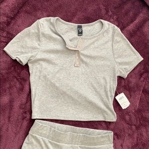 Matching top and bottom lounge set